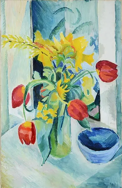 Still Life with Tulips August Macke